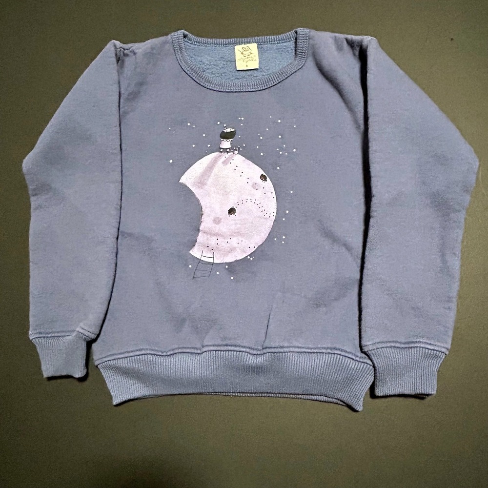 Monsterthreads Australia Kids Sweatshirt Size 6‎ Moon Celestial Graphic Cotton
